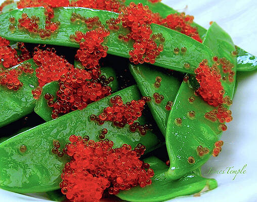 Snow Peas with Tobiko by James Temple Snow Peas with Tobiko by James Temple