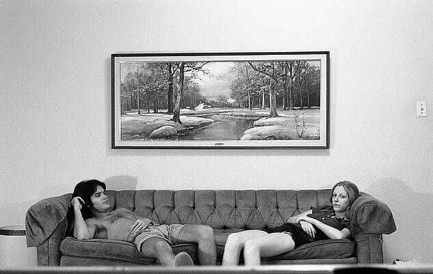 Wall Art - Photograph - Sofa-Sized Picture, With Light Switch, 1973 by Jeremy Butler