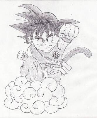 Wall Art - Drawing - Son Goku by Igor Tudoran