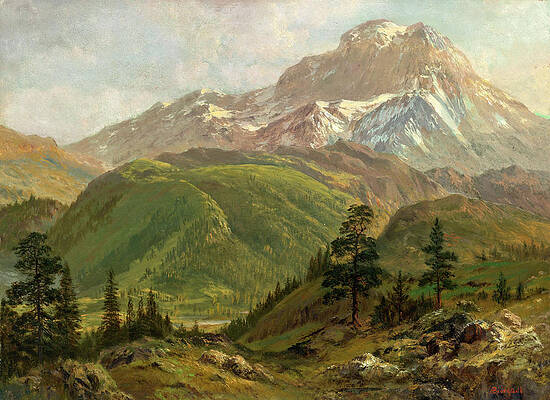 Source of the Snake River Print by Albert Bierstadt