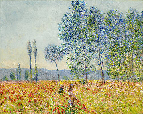 Sous Les Peupliers Print by Claude Monet