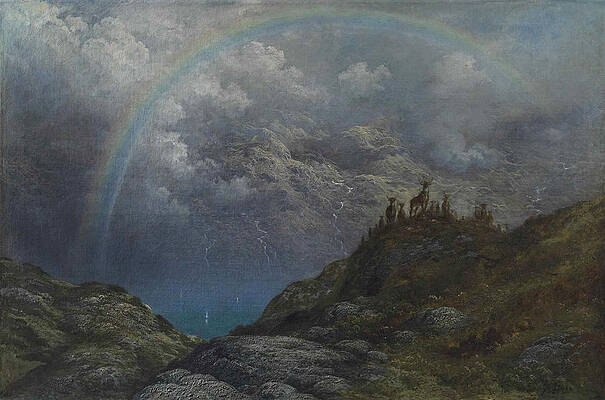 Souvenir de Loch Carron, Ecosse Print by Gustave Dore