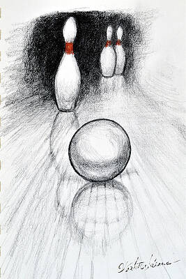Bowling Alley Drawings Fine Art America