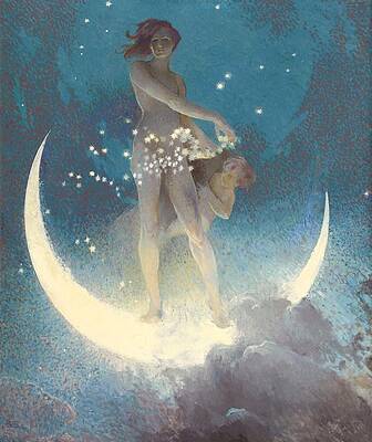 Moonlight Lady Paintings Fine Art America