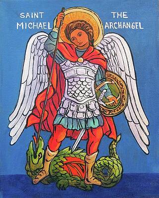 Wall Art - Painting - St. Michael the Archangel by Candy Mayer