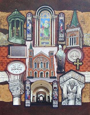 Wall Art - Drawing - St. Patrick Cathedral by Candy Mayer