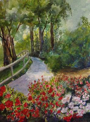 Wall Art - Painting - Stay on the Pathway by Cheryl Wallace