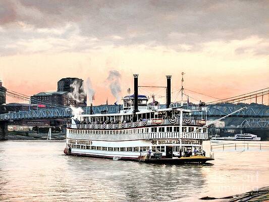 Wall Art - Photograph - Steamboats At Cincinnati by Mel Steinhauer