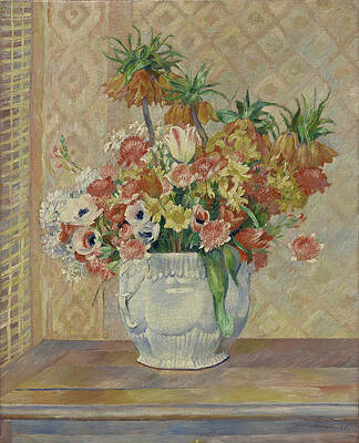 Still Life. Flowers Print by Pierre-Auguste Renoir