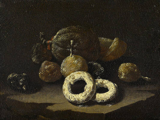 Still Life of Sugared Fruits Print by Circle of Giuseppe Recco