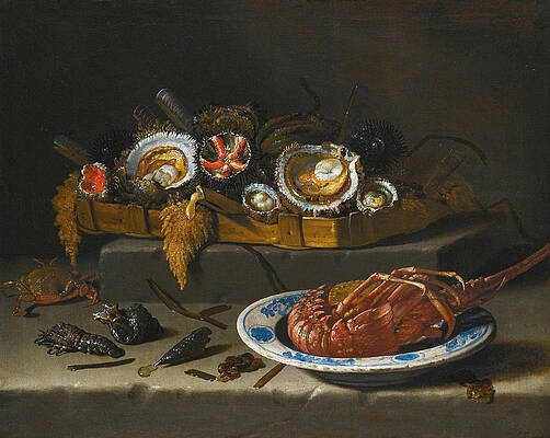 Still Life of the Fruits of the Sea Print by Giuseppe Recco