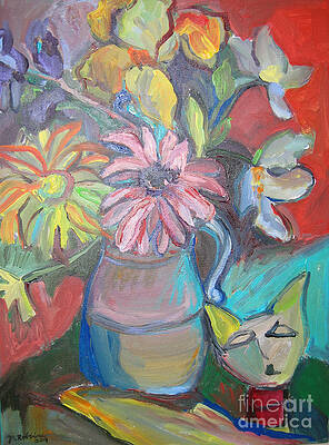 Still Life with an Abstract Cat by Marlene Robbins