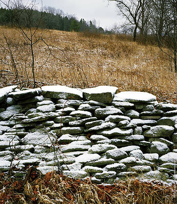 Stone Wall with Snow by Mark Ivins Stone Wall with Snow by Mark Ivins