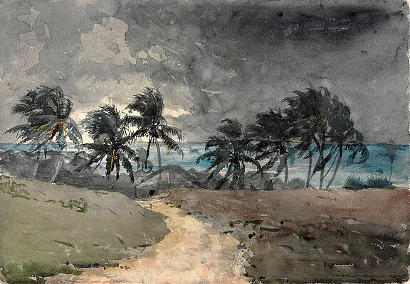 Storm. Bahamas Print by Winslow Homer