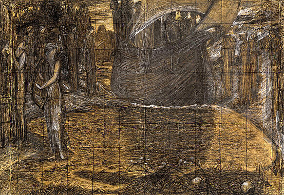 Study for the sirens Print by Edward Coley Burne-Jones