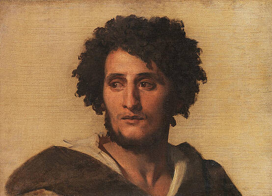 Study Head of a Roman Print by Anselm Feuerbach