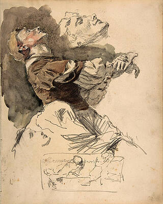 Study of a Female Dancer Print by Otto Greiner