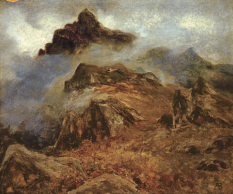 Study of Rocky Mountains Print by Albert Bierstadt