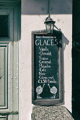 Wall Art - Photograph - Summer Flavours - French Menu Chalkboard by Georgia Clare