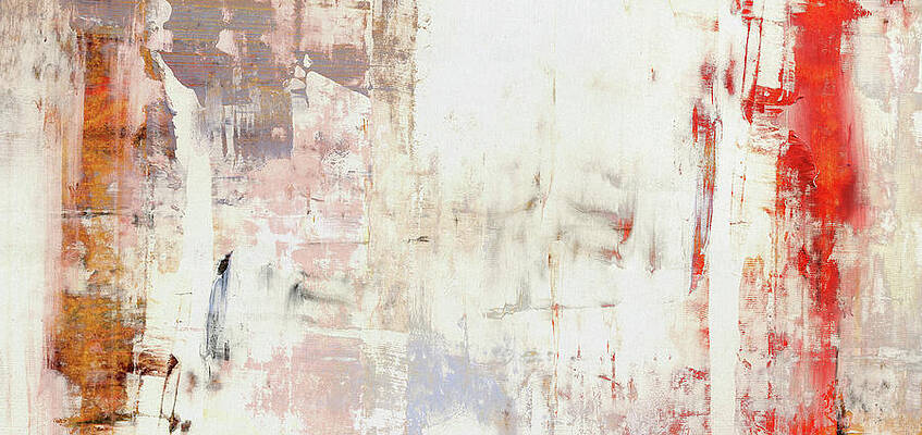 Wall Art - Painting - Summer Morning Mist - White Warm Abstract Painting by Modern Abstract
