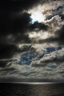 Wall Art - Photograph - Sun breaking Through the Clouds in Key West by Bob Slitzan