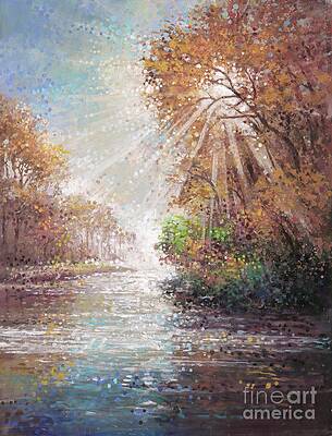 Sun Rays in Yellow Oaks by Larry Mansker Sun Rays in Yellow Oaks by Larry Mansker