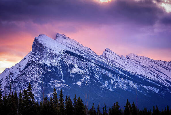 Wall Art - Photograph - Sunrise Mount Rundle Banff National Park by Yves Gagnon