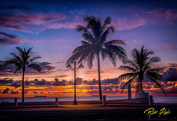 Wall Art - Photograph - Sunrise on Fort Lauderdale Beach by Rikk Flohr