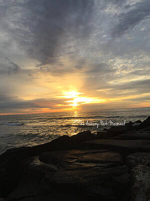 Wall Art - Painting - Sunrise Over The Asbury Park Waterfront by The Asbury Park Mermaid