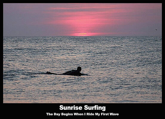 Wall Art - Photograph - Sunrise Surfing by Robert Banach