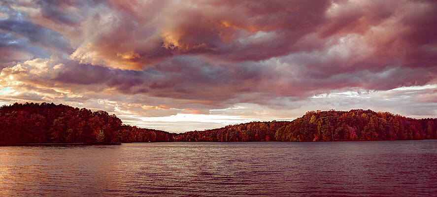Sunset Over Libery Reservoir by T Brian Jones Sunset Over Libery Reservoir by T Brian Jones