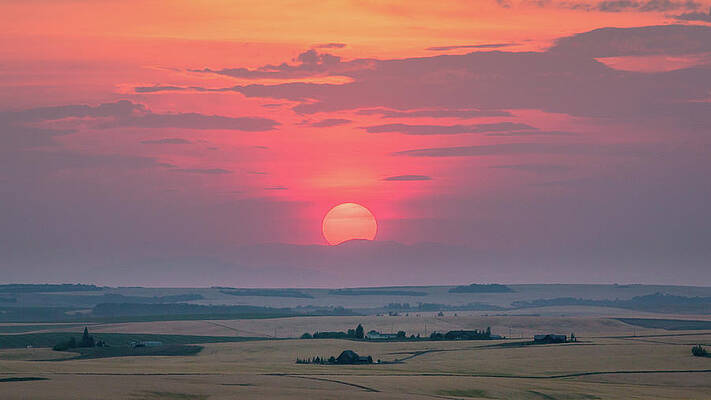 Wall Art - Photograph - Sunset over the Plains by M C Hood