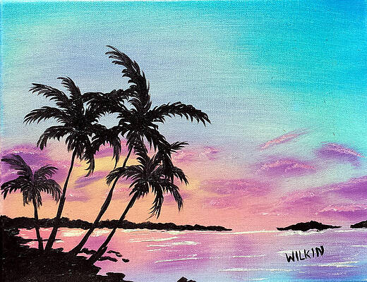 Sunset Palms by David Wilkin