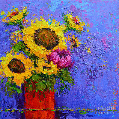 Abstract Flower Arrangement Paintings Fine Art America