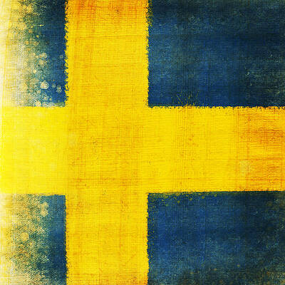 Sweden Flag Canvas Art Print #003937