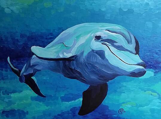 Wall Art - Painting - Swimming around by Amber Ruehe