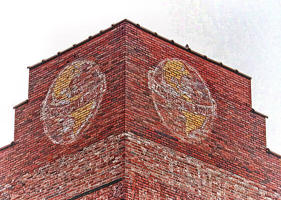 Wall Art - Photograph - Tanks For The World Ghost sign DWC by Kevin Anderson