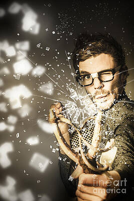 Wall Art - Photograph - Target market nerd with best practice breakthrough by Jorgo Photography