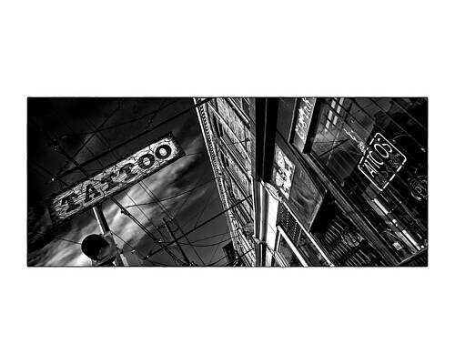 Wall Art - Photograph - Tattoo Parlour on White by Brian Carson