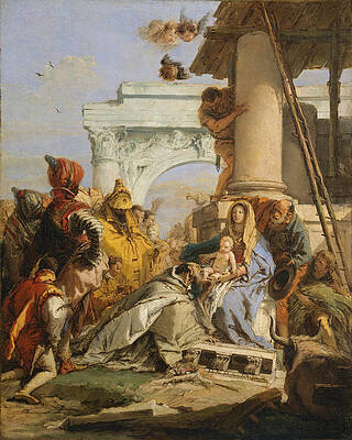 The Adoration Of The Magi Print by Giovanni Battista Tiepolo