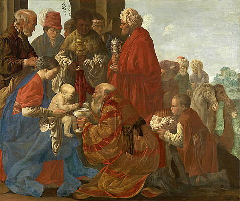 The Adoration Of The Magi Print by Hendrick ter Brugghen