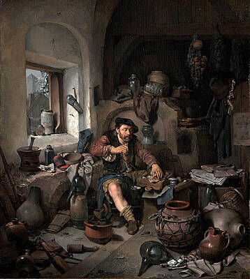 The Alchemist Print by Cornelis Bega