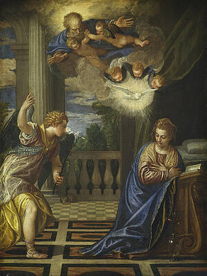 The Annunciation 2 Print by Paolo Veronese