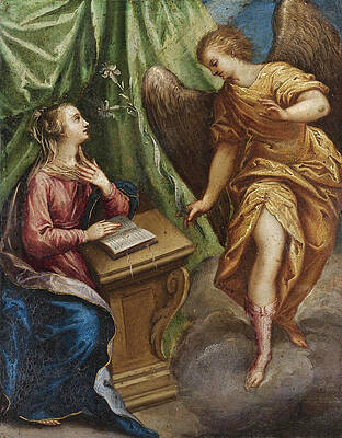 The Annunciation Print by Circle of Hans Rottenhammer