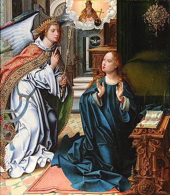 The Annunciation Print by Pieter Coecke van Aelst