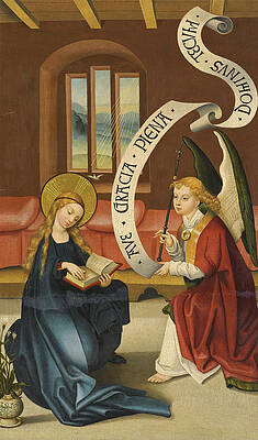 The Annunciation to the Virgin Print by Ludwig Schongauer