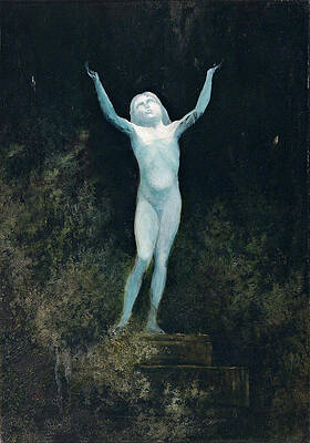The appearance or a sidereal body Print by Karl Wilhelm Diefenbach