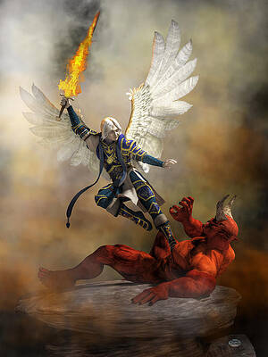 Wall Art - Digital Art - The Archangel Michael by Daniel Eskridge