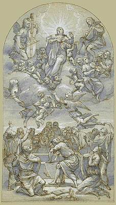 The Assumption of the Virgin Print by Giovanni Battista Ruggieri