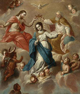 The Assumption of the Virgin Print by Miguel Cabrera